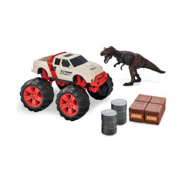 Caminhonete De Brinquedo Runners Acessórios + Dinossauro Rex