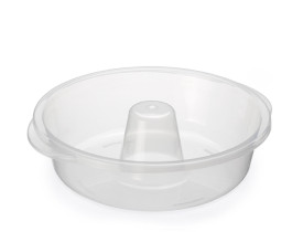 Forma de Plástico Para Pudim em Microondas 21,5 cm 