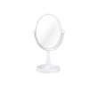 Espelho De Mesa Oval Dupla Face Giratório Para Maquiagem 