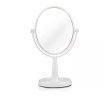 Espelho De Mesa Oval Dupla Face Giratório Para Maquiagem 