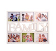 Porta Retrato Family Branco Para 6 Fotos Soft Home 10x15cm Vidro e Plastico