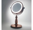 Espelho de mesa com Luz LED com Aumento 5x Bronze