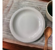 Prato Branco De Sobremesa Raso 19,5Cm Cerâmica