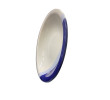 Jogo 6 Pratos de Refeição Fundo 22,5cm Cerâmica Azul Cobalto